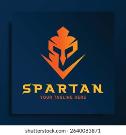 spartan logo vector design illustration. simple spartan greek gladiator logo. flat vector icon warrior knight armor