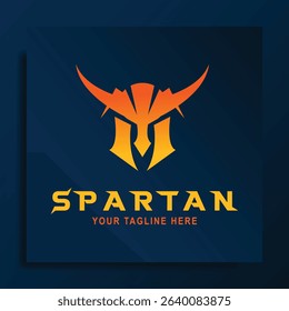 spartan logo vector design illustration. simple spartan greek gladiator logo. flat vector icon warrior knight armor