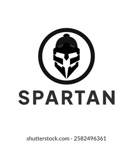 Spartan logo vector. EPS 10 editable vector spartan helmet