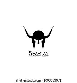 Spartan logo vector graphic silhouette flat design.