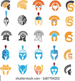 Spartan Logo-Vektorillustration, Spartan-Helm-Logo