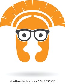 Vector de logotipo espartano, logotipo de casco espartano