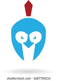 Vector de logotipo espartano, logotipo de casco espartano