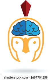 Spartan Logo-Vektorillustration, Spartan-Helm-Logo
