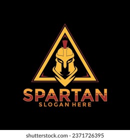 Spartan logo vector, Spartan helmet logo vector illustration design template