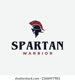 Ilustración de icono del vector del logotipo espartano. plantilla de logotipo
