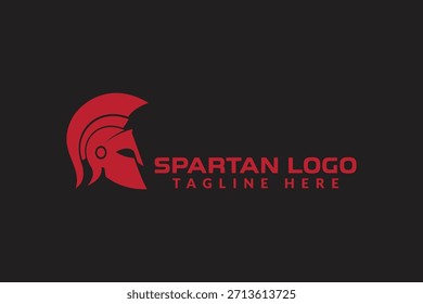 spartanisches Logo, Vektorgrafik. Schablone für Spartanschild-Logo