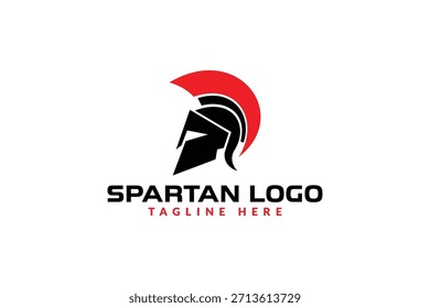 ilustração de vetor de logotipo spartan. modelo de logotipo de escudo spartan