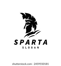 Spartan Logo, Vector Silhouette Warrior Knight Soldier Greek, Simple Minimalist Elegant Product Brand Design