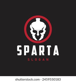 Spartan Logo, Vector Silhouette Warrior Knight Soldier Greek, Simple Minimalist Elegant Product Brand Design