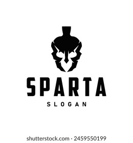 Spartan Logo, Vector Silhouette Warrior Knight Soldier Greek, Simple Minimalist Elegant Product Brand Design