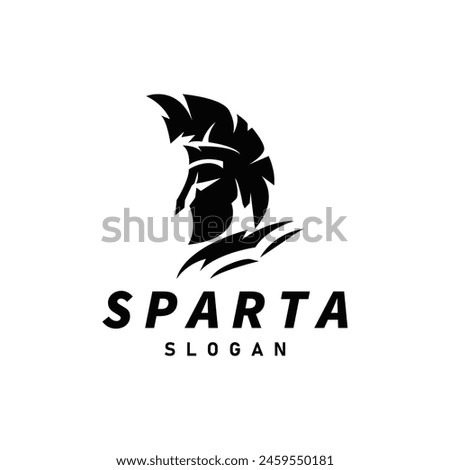 Spartan Logo, Vector Silhouette Warrior Knight Soldier Greek, Simple Minimalist Elegant Product Brand Design