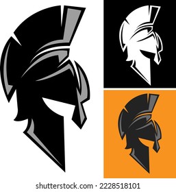 Spartan logo vector simple spartan logo compatible for game and vlog 