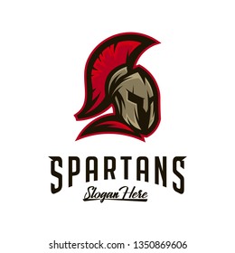 Spartan Logo Vector, Sparta Logo Vector, Spartan Helmet Logo Template, Icon Symbol