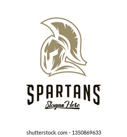 Spartan Logo Vector, Sparta Logo Vector, Spartan Helmet Logo Template, Icon Symbol