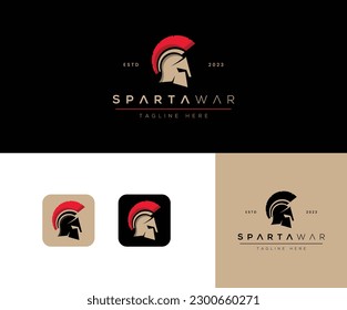 Spartan Logo, Vektorgrafik, Sparta Logo, Vektorgrafik, Spartan-Helm-Logo