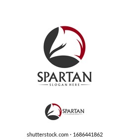 Spartan Logo Vector Template, Spartan Helmet Logo design concept