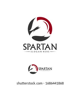 Spartan Logo Vector Template, Spartan Helmet Logo design concept