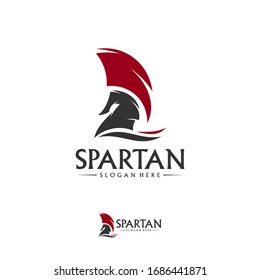 Spartan Logo Vector Template, Spartan Helmet Logo design concept