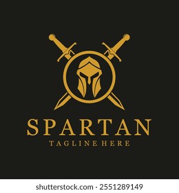 ilustração do modelo de vetor do logotipo spartan