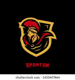 Spartan Logo Vector Template. Modern logo esport team. Emblem logo