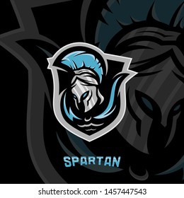 Spartan Logo Vector Template. Modern logo esport team. Emblem logo