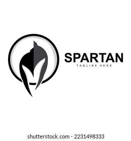 Spartan Logo, War Helmet Suit Vector, Barbarian Armor Icon, Viking, Gym Fit Design, Fitness