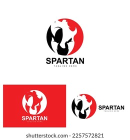 Spartan Logo, War Helmet Suit Vector, Barbarian Armor Icon, Viking, Gym Fit Design, Fitness