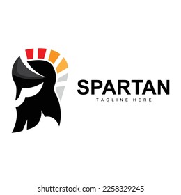 Spartan Logo, War Helmet Suit Vector, Barbarian Armor Icon, Viking, Gym Fit Design, Fitness