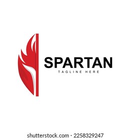 Spartan Logo, War Helmet Suit Vector, Barbarian Armor Icon, Viking, Gym Fit Design, Fitness