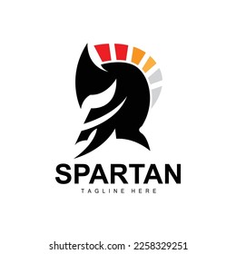Spartan Logo, War Helmet Suit Vector, Barbarian Armor Icon, Viking, Gym Fit Design, Fitness
