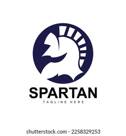 Spartan Logo, War Helmet Suit Vector, Barbarian Armor Icon, Viking, Gym Fit Design, Fitness