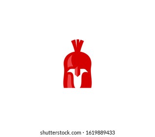 Spartan logo warrior helmet vector 