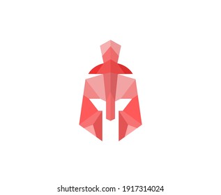 Spartan logo warrior helmet vector icon 