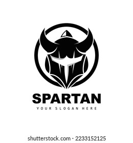 Spartan Logo,Vector Viking, Barbarian, War Helmet Design, Product Brand Illustration