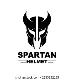 Spartan Logo,Vector Viking, Barbarian, War Helmet Design, Product Brand Illustration