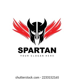 Spartan Logo,Vector Viking, Barbarian, War Helmet Design, Product Brand Illustration