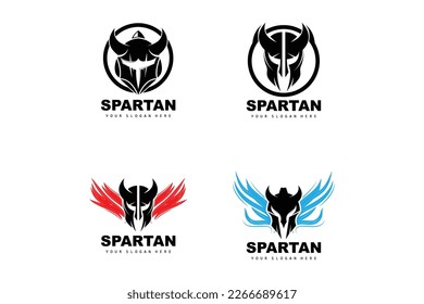 Spartan Logo,Vector Viking, Barbarian, War Helmet Design, Product Brand Illustration