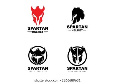 Spartan Logo,Vector Viking, Barbarian, War Helmet Design, Product Brand Illustration