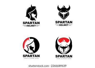 Spartan Logo,Vector Viking, Barbarian, War Helmet Design, Product Brand Illustration