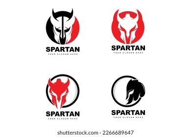 Spartan Logo,Vector Viking, Barbarian, War Helmet Design, Product Brand Illustration