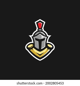 spartan mascot e sport logo design