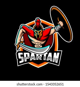 spartan mascot esport logo design