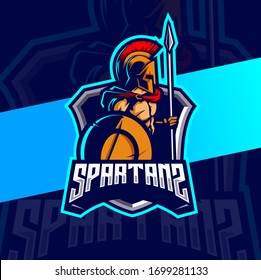 Spartan Mascot Esport Logo Design