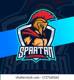 spartan mascot esport logo design