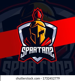 Spartan Mascot Esport Logo Design