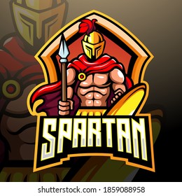 Spartan mascot. esport logo design