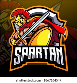 Spartan mascot. esport logo design