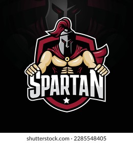 spartan mascot esport logo design