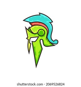 spartan mascot logo design vector